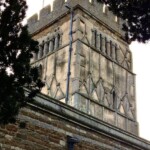 Pilaster stone strips, possibly imitating timber, around 970, All Saints church, Earls Barton, Northamptonshire